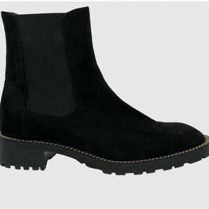 Stuart Weitzman Black Suede Ankle Boots – Size 6.5 – NEW